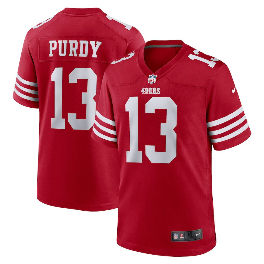 Men San Francisco 49ers 13 Brock Purdy Nike Scarlet Game Player NFL Jersey